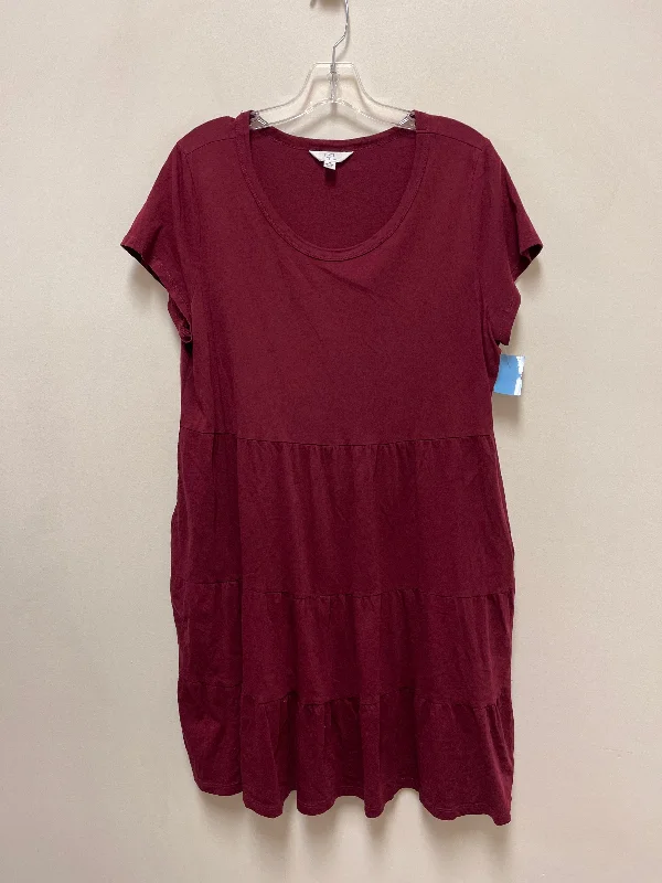 Dress Casual Short By Time And Tru In Red, Size: M Simple Mini Skirt