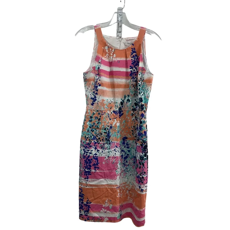 Calvin Klein Multicolor Tropical Print Women's Summer Tank Dress Size 6 NWT Spaghetti Strap Tank Dress