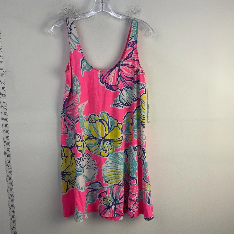 Lilly Pulitzer Pink Tropical Printed XS Tank Dress - Women's Clothing Tank Dress Fun