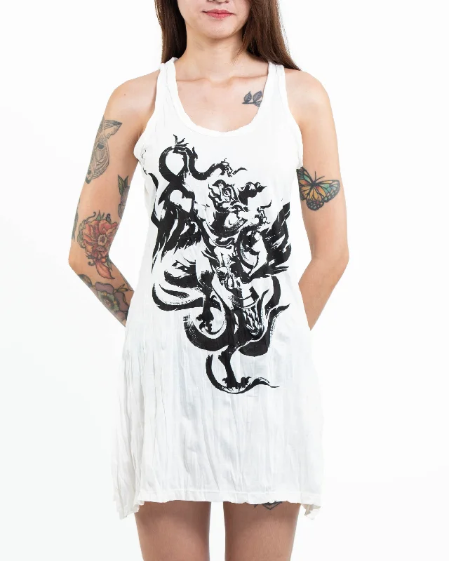 Womens Garuda Tank Dress in White Tank Dress Layer