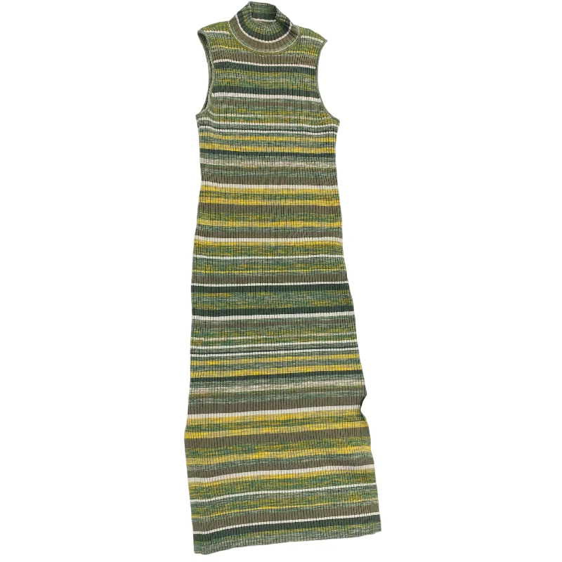 Dress Casual Midi By Calvin Klein In Green, Size: S Silk Midi Skirt