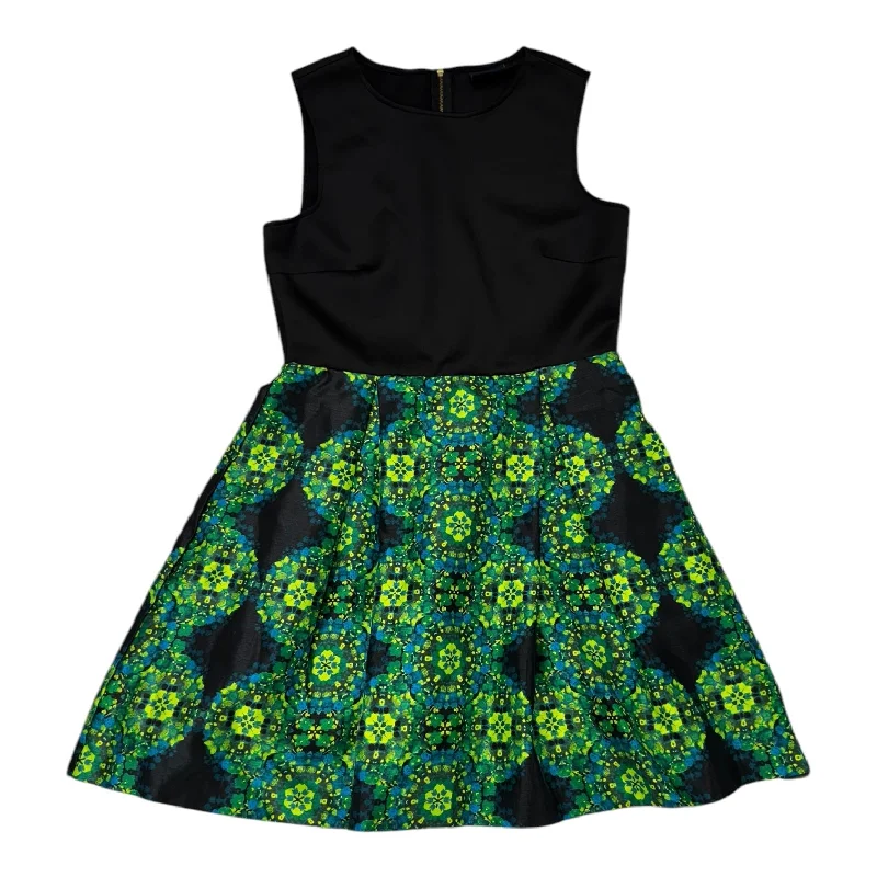 Dress Party Midi By Just Taylor In Black & Green, Size: L Satin Midi Skirt